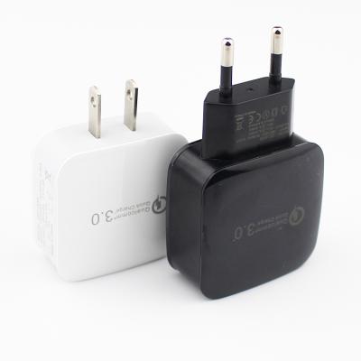 China For Mobile Phone and Faster Charging QC 3.0 USB AU US EU Plug Charging Home Charger Travel Wall Fast Charger USB Charger for sale