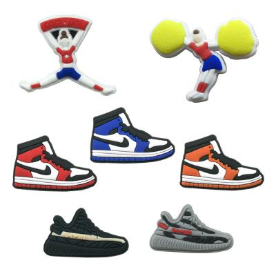 China 100pcs+wholesale Custom Shoe Clog Basketball Croc Charms Soft PVC DIY Shoe Decoration Soft Hobble As Gift For Kid for sale