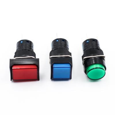 China LA160A16Y-11D plastic 16mm 5 terminal LED lamp plastic push button switch for sale