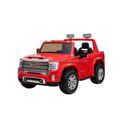 China Ride On Toy Newest Licensed GMC Big Kids Plastic Ride On Toy Car Electric Vintage 4x4 Toy Cars Two Seater Child Baby for sale