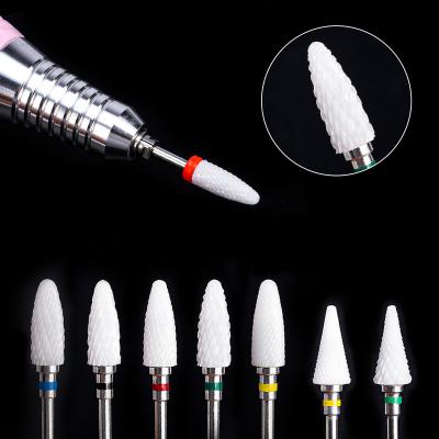 China 2021 Ceramic Nail Accessories Punte Fresa Unghie Heads Manicure Pedicure Care 1Pcs Multicolor Ceramic Drill Bits Sanding For Nail Art for sale