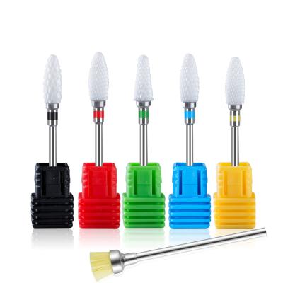 China Manicure Pedicure Care Milling Cutter Ceramic Nail Drill Bit For Removing Nail Polish Art Tools Nail Gel Manicure Machine Accessories for sale