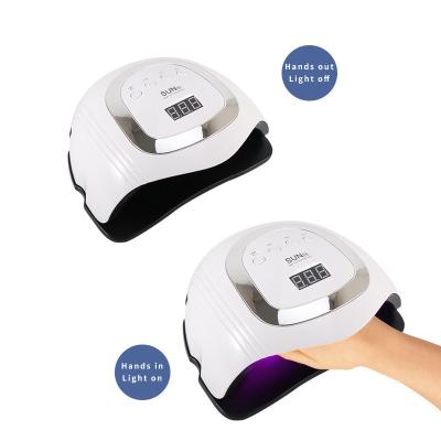 China 2021 High Power 168W Induction Nail UV Gel Polish Lamp Quick-drying Led Nail Dryer Lamp NL090 for sale