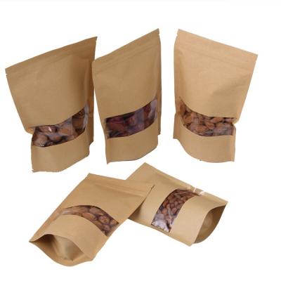 China Square Bottom White Packaging Bag Special Hot Selling Zip Lock Seal Resealable Custom For Food Grade Kraft Paper Lunch Bag for sale