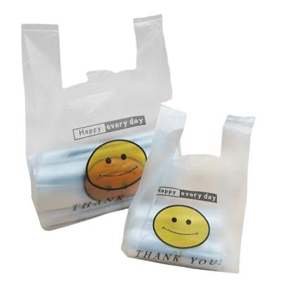 China Quality Unique Biodegradable Plastic Shopping Recyclable Guaranteed Compostable Spuermarket T-Shirt Bags for sale