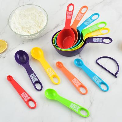 China Viable 12-Piece Color Plastic Measuring Cup and Measuring Cup Combination Doser Set for sale