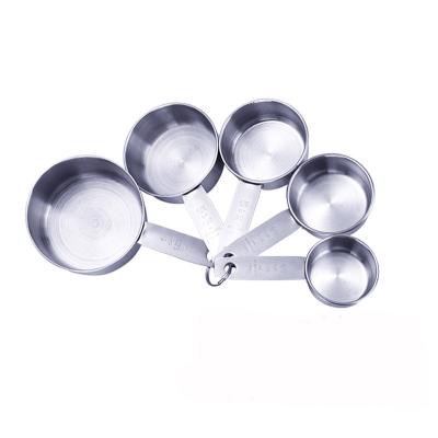 China Sustainable Heavy Duty Cooking Tools Measuring Stainless Steel Measuring Cup Set 5 Tool Kit for sale