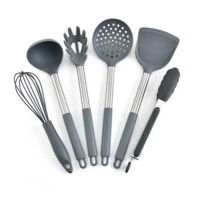 China Wholesale 6PCS Kitchen Cookware Stick Non - Viable Heat Resistant Silicone Kitchen Utensil Set for sale