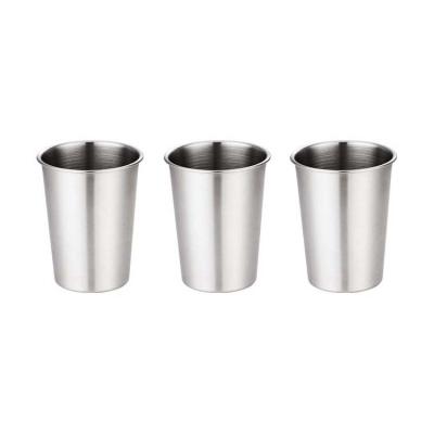 China Sustainable Premium Stainless Steel Drinking Cup Pint Stackable And Unbreakable Metal Mugs for sale