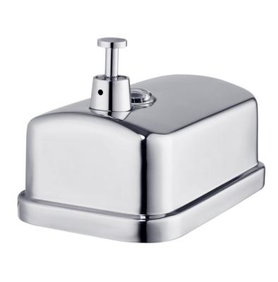 China Modern Punch Free Manual Bathroom Toilet Press Hotel Stainless Steel Soap Dispenser Wall Mounted Hand-Wash Box for sale