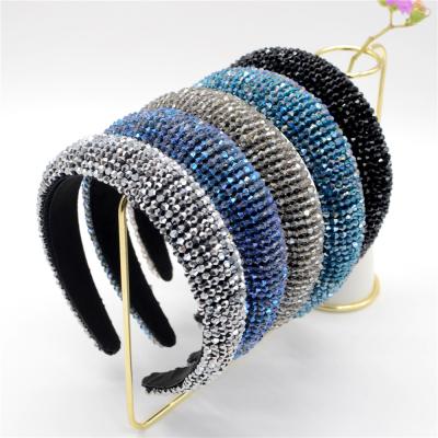 China Charming Luxury Diamond Rhinestone Girls Fashion Bling Headbands Elegant Headbands For Women for sale