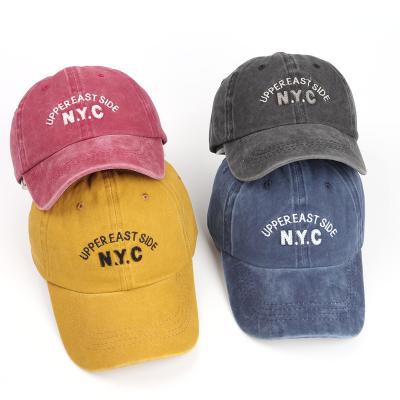 China 2021 COMMON Ny Hats Fashion Women Baseball Denim Sports Hats for sale