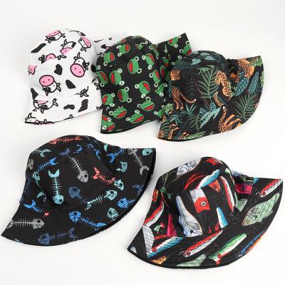 China 2021 Fashion Reversible Printed Hat Women Reversible Bucket Hat for sale