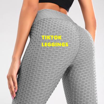 China 2021 TIKTOK Breathable Leggings Women Wholesale Ruffled Workout Butt Lift Waist Booty Stretch Tights Gym Fitness Yoga Pants Leggings Gaiters for sale