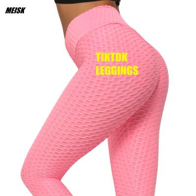 China 2021 Women Breathable High Waist Yoga Pants Butt Lift Booty Stretch Tights Workout TIKTOK Gaiters for sale