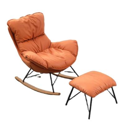 China High Standard Modern Durable Leisure Simple Leather Rocking Chair Sofa Living Room Furniture for sale