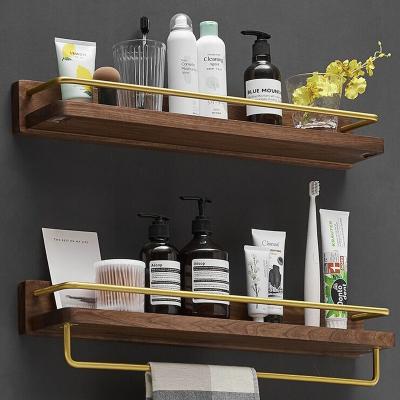 China New Chinese Aluminum Bathroom Rack Wall Storage Rack Toilet Vanity Makeup Free Punch Rack for sale