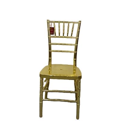 China Modern Wholesale Plastic Tiffany Chair Sillas Hotel Wedding Chiavari Gold Chair Used Chairs For Sale OEM for sale