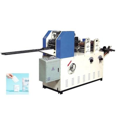 China Support Soft Paper Folding Machine Small Size Pocket Tissue Color Glue Laminated for sale