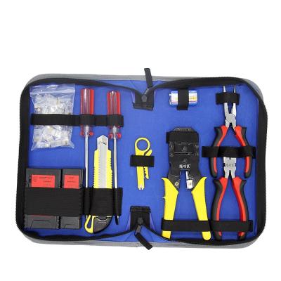 China Multifunctional Bag Wire Cable Toolbox Telecom Tool Network Tool Tester Crimping Stripping Screwdriver Set NF-1304 for sale