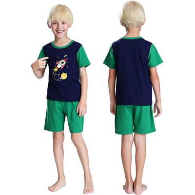 China Lightweight Breathable Summer Wear Pajamas Home Pajamas Knitted Pajamas Set For Kids for sale