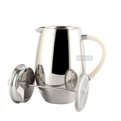 China WITH LID 18/8 Food Grade Stainless Steel Double Wall Coffee French Press Coffee Press Maker French Plunger Coffee Press for sale