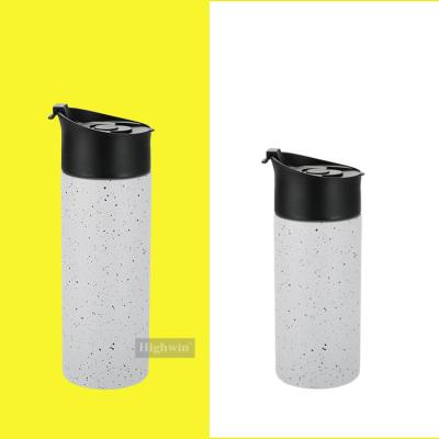 China WITH LID Highwin New Design Marble Painting Double Wall Camping Cafe Tumblers Stainless Steel Vacuum Insulated for sale