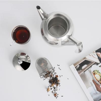 China Hot Selling 1500ml Sustainable Stainless Steel Single Wall Kettle Single Wall Teapot for sale