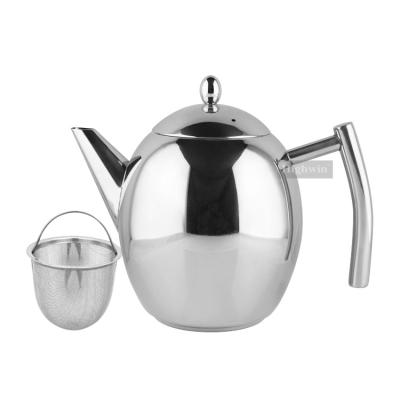 China Sustainable Double Wall Stainless Steel Heat Resistant Teapot With Infuser for sale