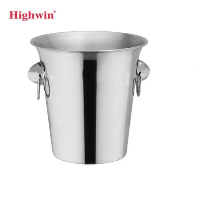 China Factory Wholesale Logo Available Metal Stainless Steel Viable Wine Ice Bucket Champagne for sale