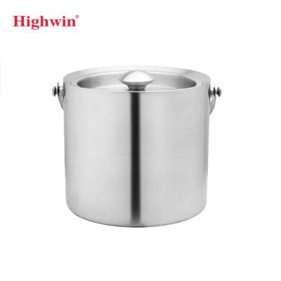 China Stainless Steel Champagne Ice Bucket Factory Wholesale Viable Double Wall for sale