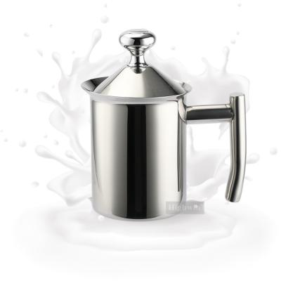 China Coffee Viable Cappuccino Latte Manual Frother Frother Milk Jug Stainless Steel for sale