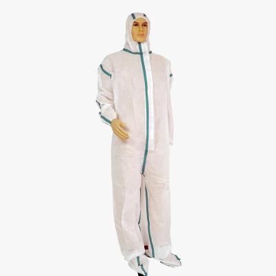 China SBPP/SMS/MICROPOROUS SMS SF Waterproof Breathable Microporous Heat Seal Disposable Coverall For Industrial Protector for sale