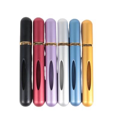 China 4ML Cosmetic Electrochemical Aluminum Shell Mini Portable Perfume Dispenser Bottle Pressed Spray Perfume Bottle for sale