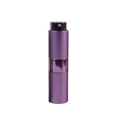 China Hot Sale 15ML Personal Care Mini Portable Rotating Aluminum Tube Perfume Bottle Spray Dispensing Bottle for sale