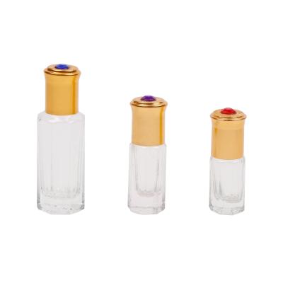 China Z01-3ML Cosmetic Clear Bottle With Refill Aluminum Empty Perfume Glass Bottles Roll-On Cap Essential Oil Plastic Bottle Stock for sale