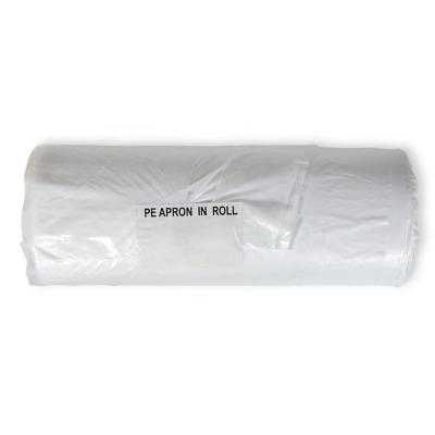 China Roll Hdpe Blank On Roll Packaging Plastic Apron Christmas Pe Apron for sale