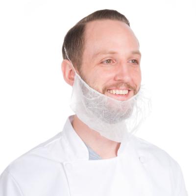 China Disposable White Nonwoven Comfortable Breathable Disposable Beard Cover For Health Care for sale