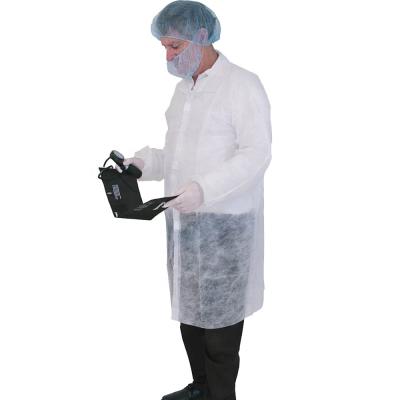 China Hospital SMS Lab Coat Non Woven Disposable Individually Wrapped for sale