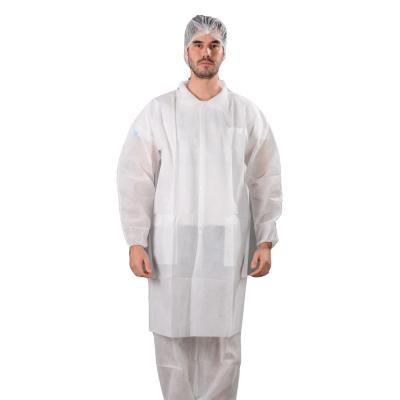 China China Comfortable Wholesale Nonwoven Fabric Lab Jacket Coat Disposable Lab Coat for sale