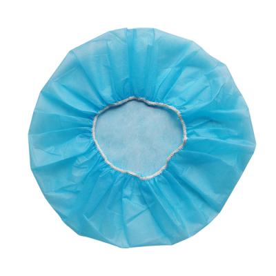 China Double Elasitc Hair Cap Surgical Cap Buffing Cap Medical Disposable Non Woven Round Cap for sale