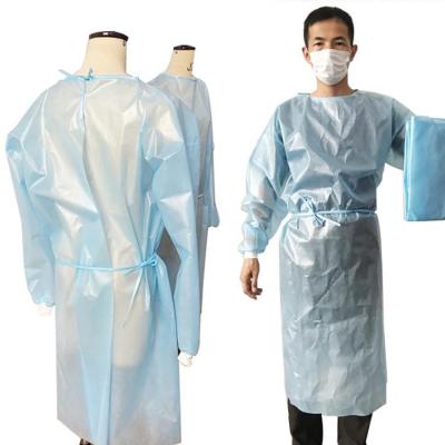 China Pp+pe Factory Wholesale Surgeon Surgical Gowns Sms Isolation Waterproof Blue PPE Gown With Best Price for sale