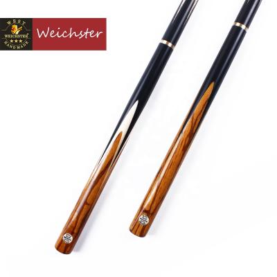 China Weichster 3/4 Jointed End Handmade Ebony Cue Stick B288 Marble Wood Snooker Cue Billiard Stick for sale