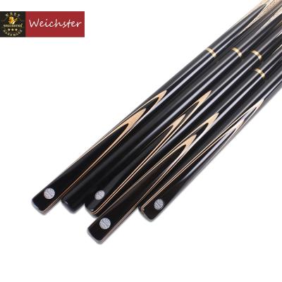 China Ebony Wood Weichster Snooker Cue 3/4 Ebony Snooker Cue Stick Front Joint Spliced ​​Butt Replica for sale