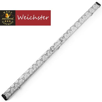 China 1 Piece Cue Case Weichster Billiard 1Piece Leather Aluminum Two Piece Cue Case 1pc Snake One Piece Skin White Color for sale