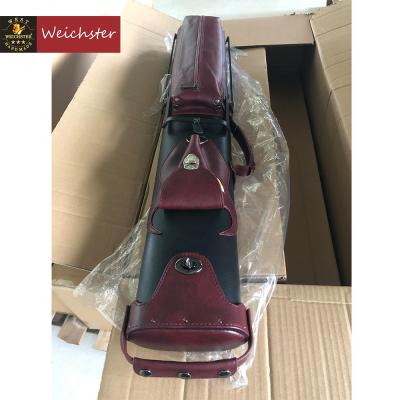 China For Pool/Center Joints Cue W235A Snooker Cue Case 2x4 Cue Bag For 2 Tips 4 Shafts 6 Holes Black With 1/2 Red Cue for sale