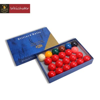 China Full Size Resin Snooker Tournament Quality Billiard Ball Set 22 Balls 2-1/16