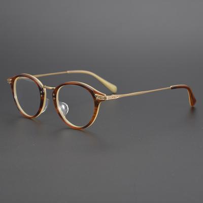 China For reading glass dish frame size number number myopia glasses pure handmade small square glass gold color doubles for sale