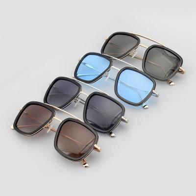 China Iron Man Sunglasses Square UV Proof Frame Titanium Polarized Sunglasses Men's Polarized Sunglasses for sale