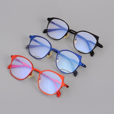 China For Shenzhen Factory Stain Polygon Metal Irregular Asymmetrical Reading Glasses Frame Can Be Changed To Brand Glass Frame for sale